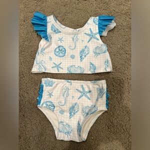Southern Darlin Smocks Seashell 2-piece Swimsuit